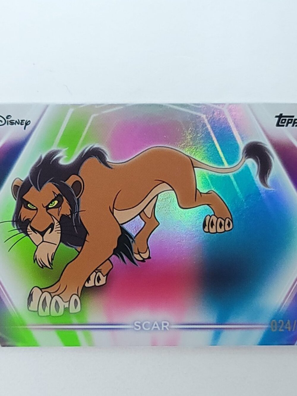 Scar Topps 2026 Disney Neon Holo Parallel Refractor Limited 024/150